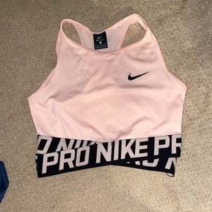 Nike pro cropped workout shirt. Size medium.